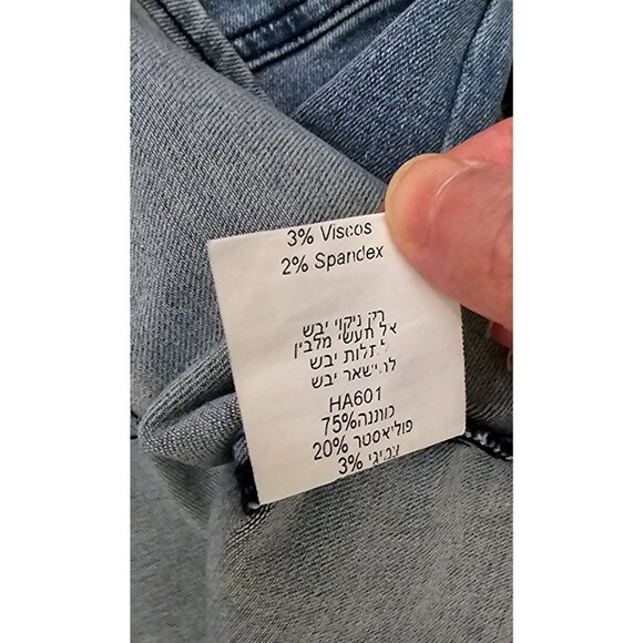 Hailey Womens 2XL Light Blue Denim Jacket With Snap Buttons & Front Pockets - Picture 6 of 8